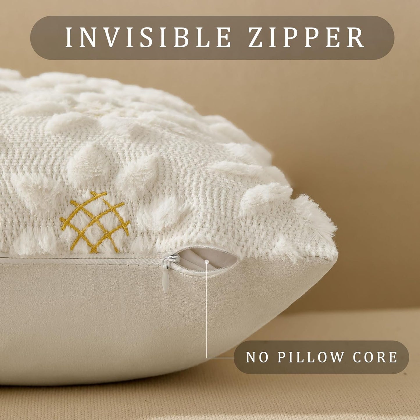 DFXSZ Spring Summer Pillow Covers 18x18 inch Set of 2 Farmhouse Decor Yellow Color Flower Heart Sunflower Soft Plush Faux Fur Jacquard Throw Pillows for Sofa Holiday Spring Home Decor PTK024C18