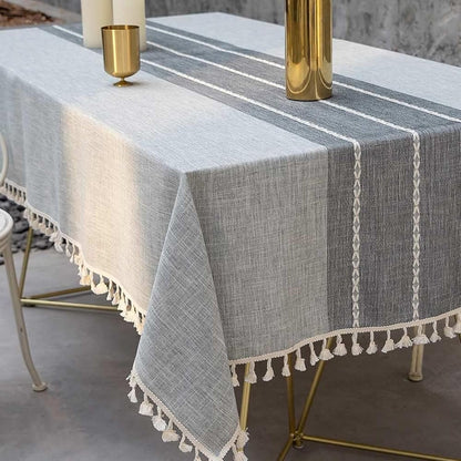 Deep Dream Tablecloths, Waterproof Table Cloth, Linens Wrinkle Free Anti-Fading, Rustic Table Cover Decoration for Kitchen Dinning Christmas (Rectangle/Oblong, 55''x70'',4-6 Seats, Light Coffee)