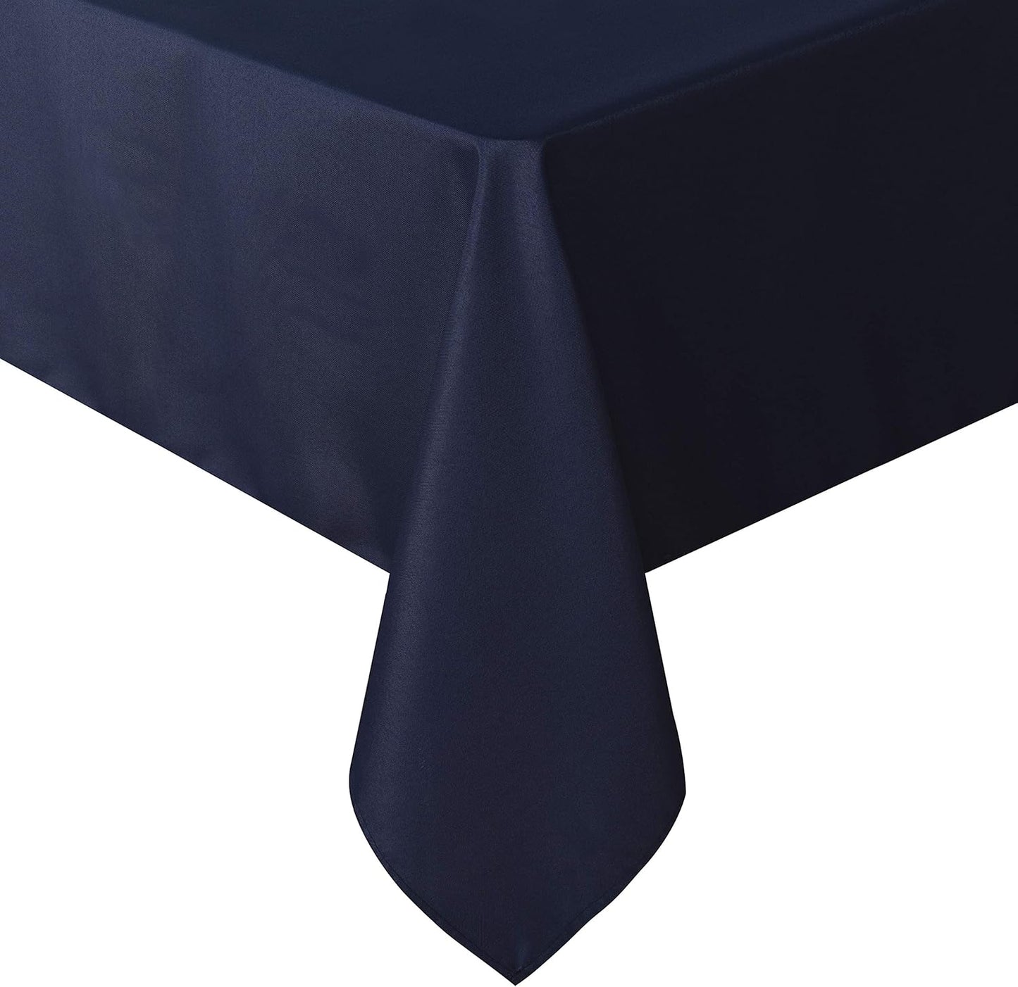 Rectangle Tablecloth - 60 x 84 Inch - Stain and Wrinkle Resistant Washable Polyester Table Cloth, Decorative Fabric Table Cover for Dining Tables, Buffet Parties and Camping, Black