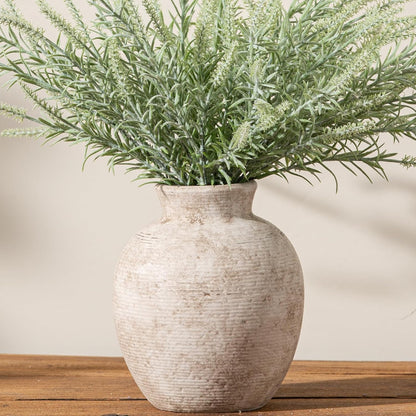 Ceramic Flower Vase Home Decor - Small Farmhouse Table Vases Rustic Vintage Living Room Kitchen Bedroom Decorations for House Book Shelf Office Coffee Desk Dining Fireplace (6" Retro)